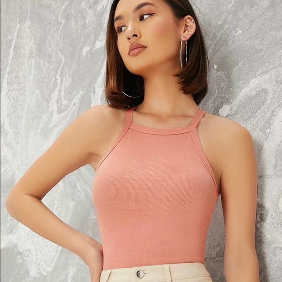 Sale! High neck tank top pink - Picture 1 of 3